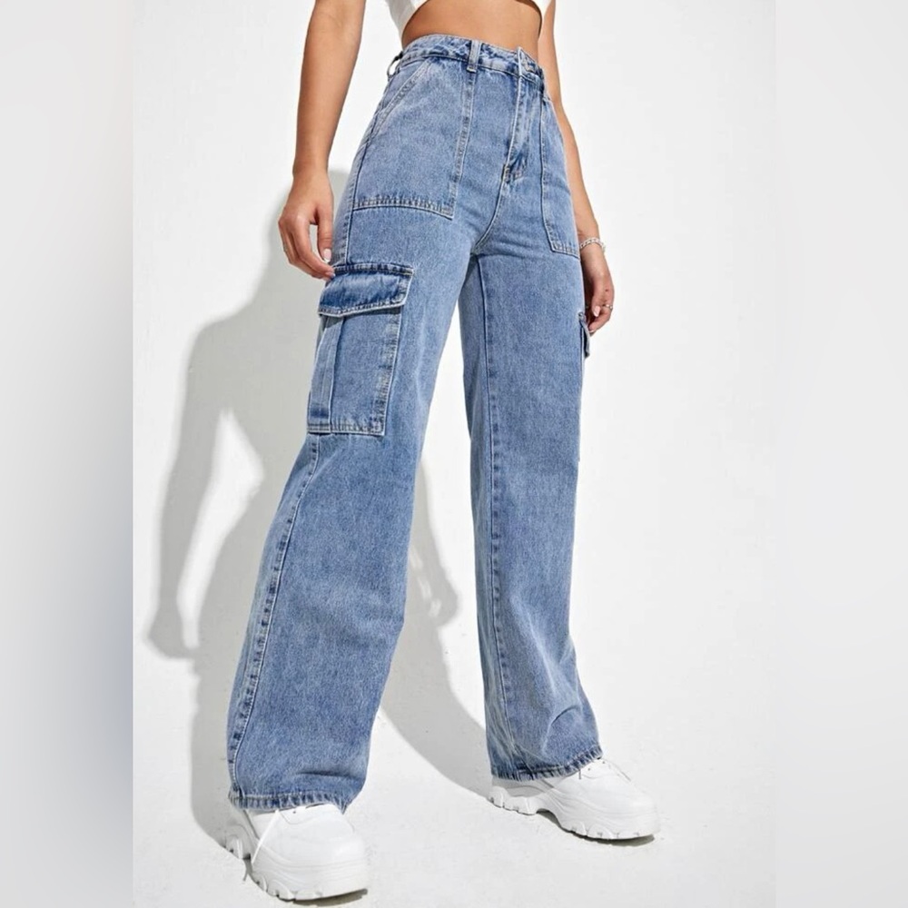 Zipper FlyFlap Pocket Boyfriend Jeans